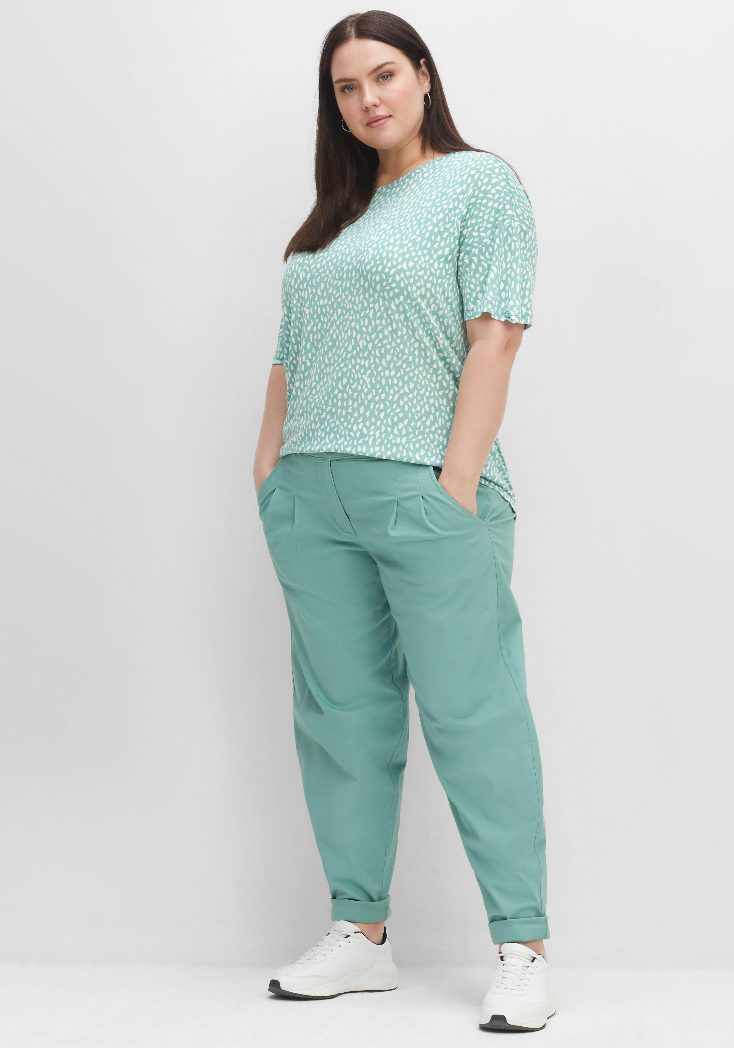Shirt mit Minimalprint, aus reiner Viskose