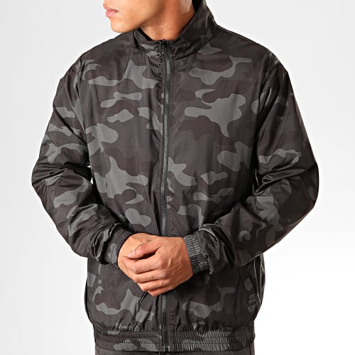 Coupe-Vent Camouflage TB3127 Gris Anthracite Noir