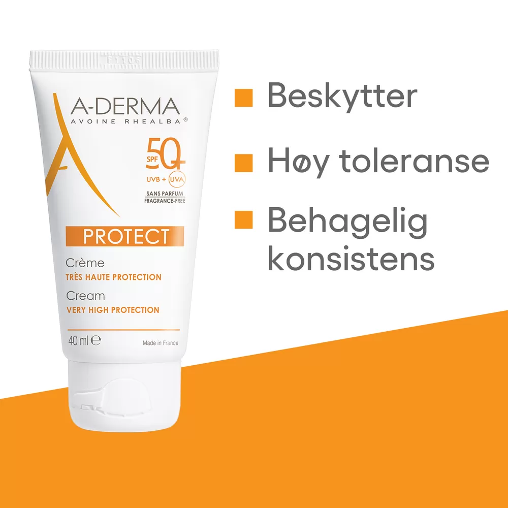 A-Derma Sun Protect Cream SPF50  - 40 ml.
