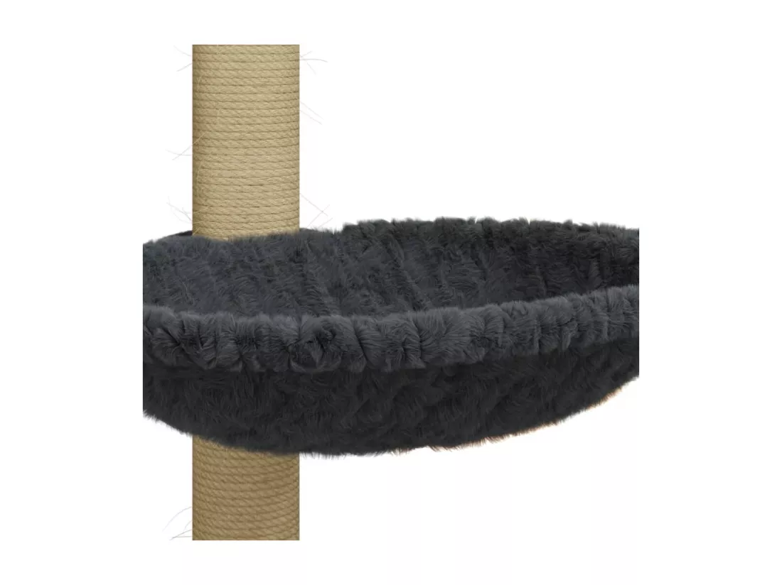 Arbre à chat avec griffoir en sisal Gris foncé 74 cm