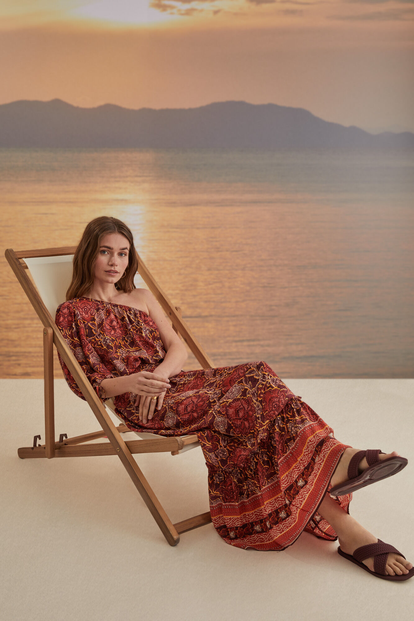 Top estampado assimétrico - estampa