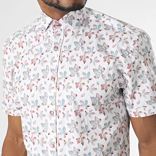 Chemise Manches Longues Blanc Floral