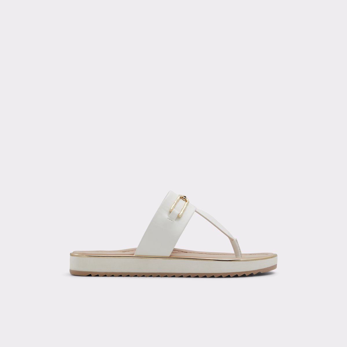 Enorel White Women Flat Sandals