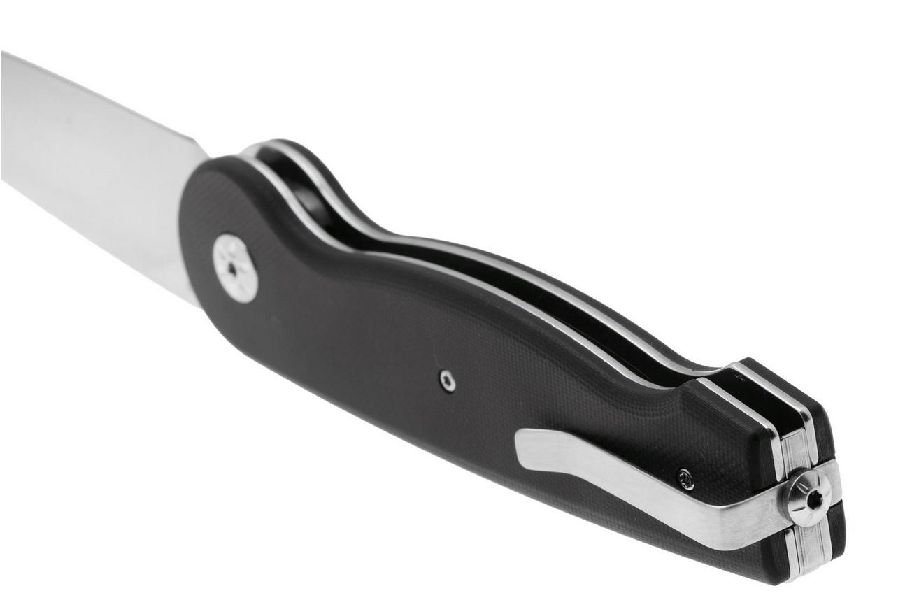 Maserin Summit 490-G10N, Satin Magnacut, Black G10 zakmes
