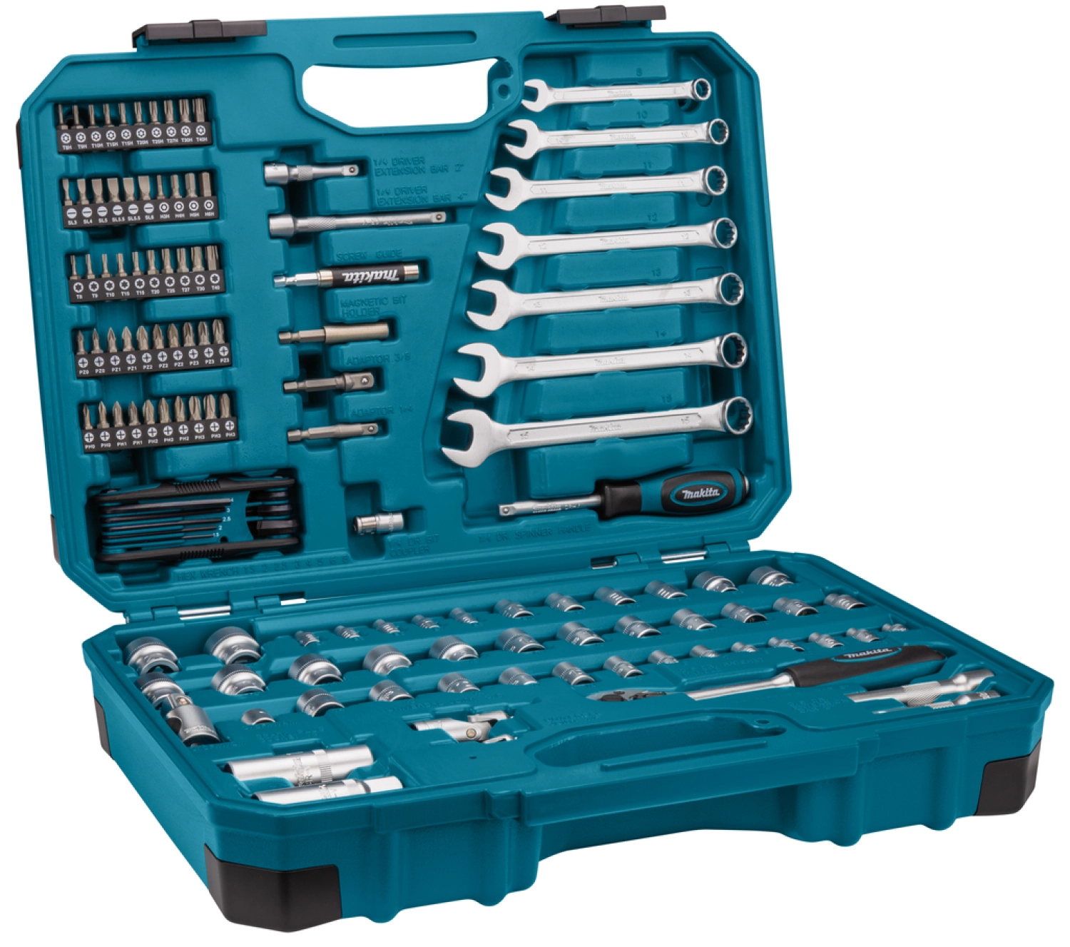 Makita E-06616 Gereedschapset in koffer - 120-delig