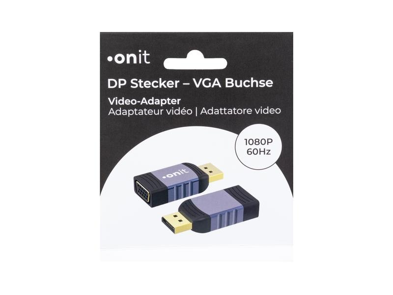 onit Adapter DisplayPort - VGA, 1 Stück Videoadapter DP auf VGA