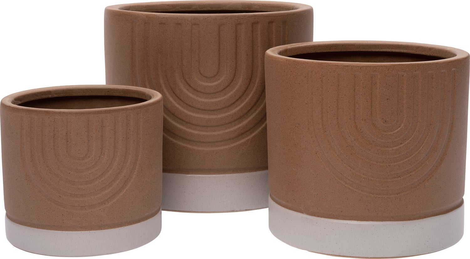 Intratuin bloempot Bana bruin / wit D 20 H 18 cm