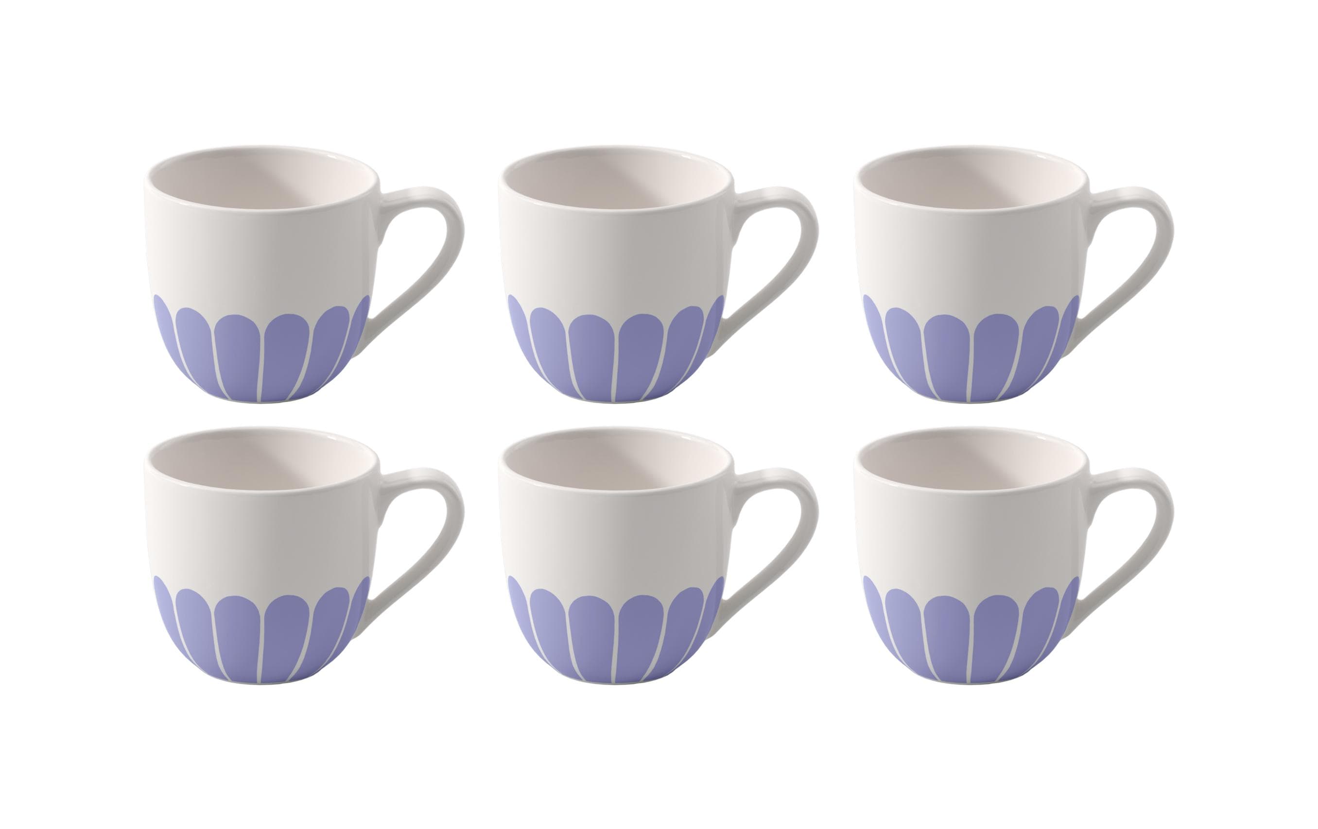 Espressotasse Fleur 70 ml, 6 Stück, Blau<br>Tasse aus hochwertigem Porzellan