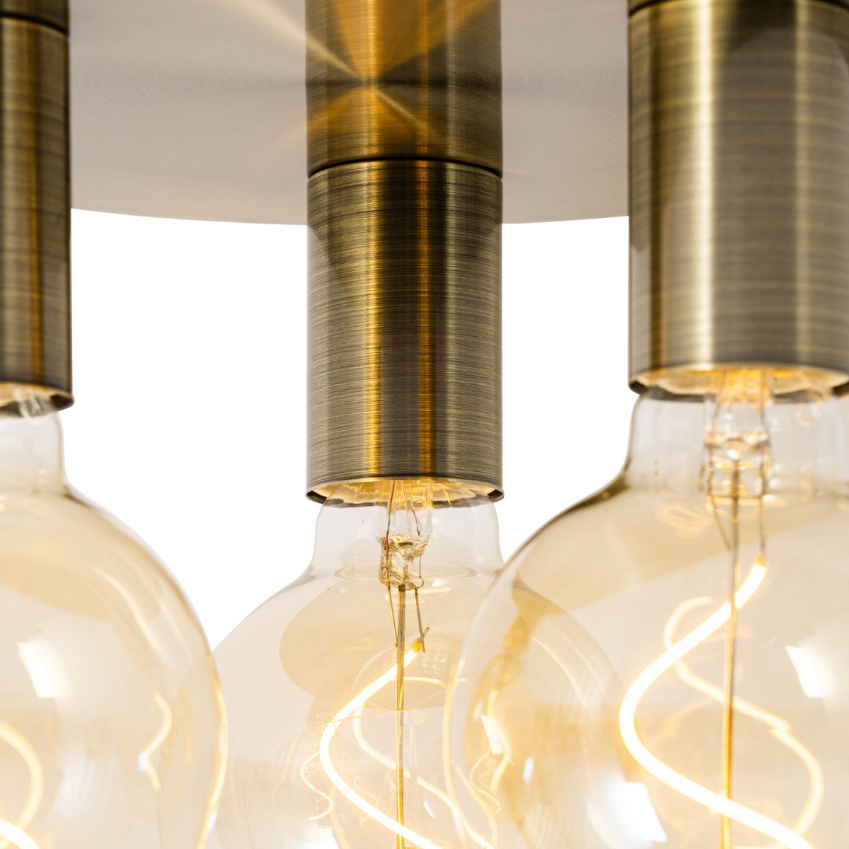 Smart plafondlamp brons rond incl. 3 Wifi G95 - Facil