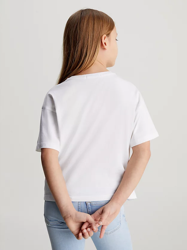 Camiseta com monograma de corte quadrado