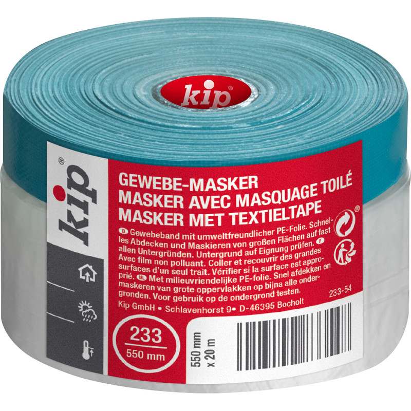 Kip 233 folie masker met textieltape premium 550mmx20m