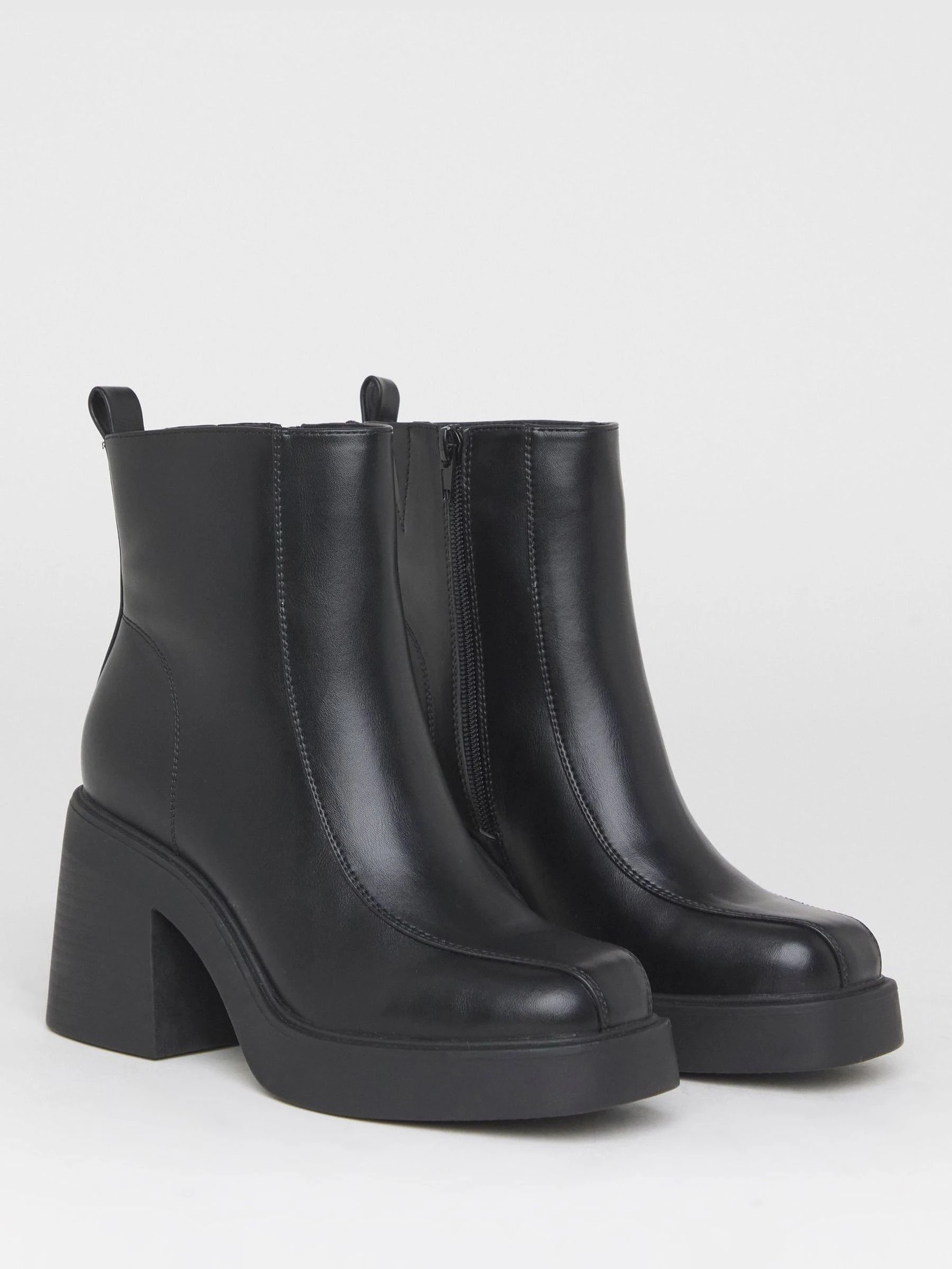 Simply Be Platform Square Toe Ankle Boots