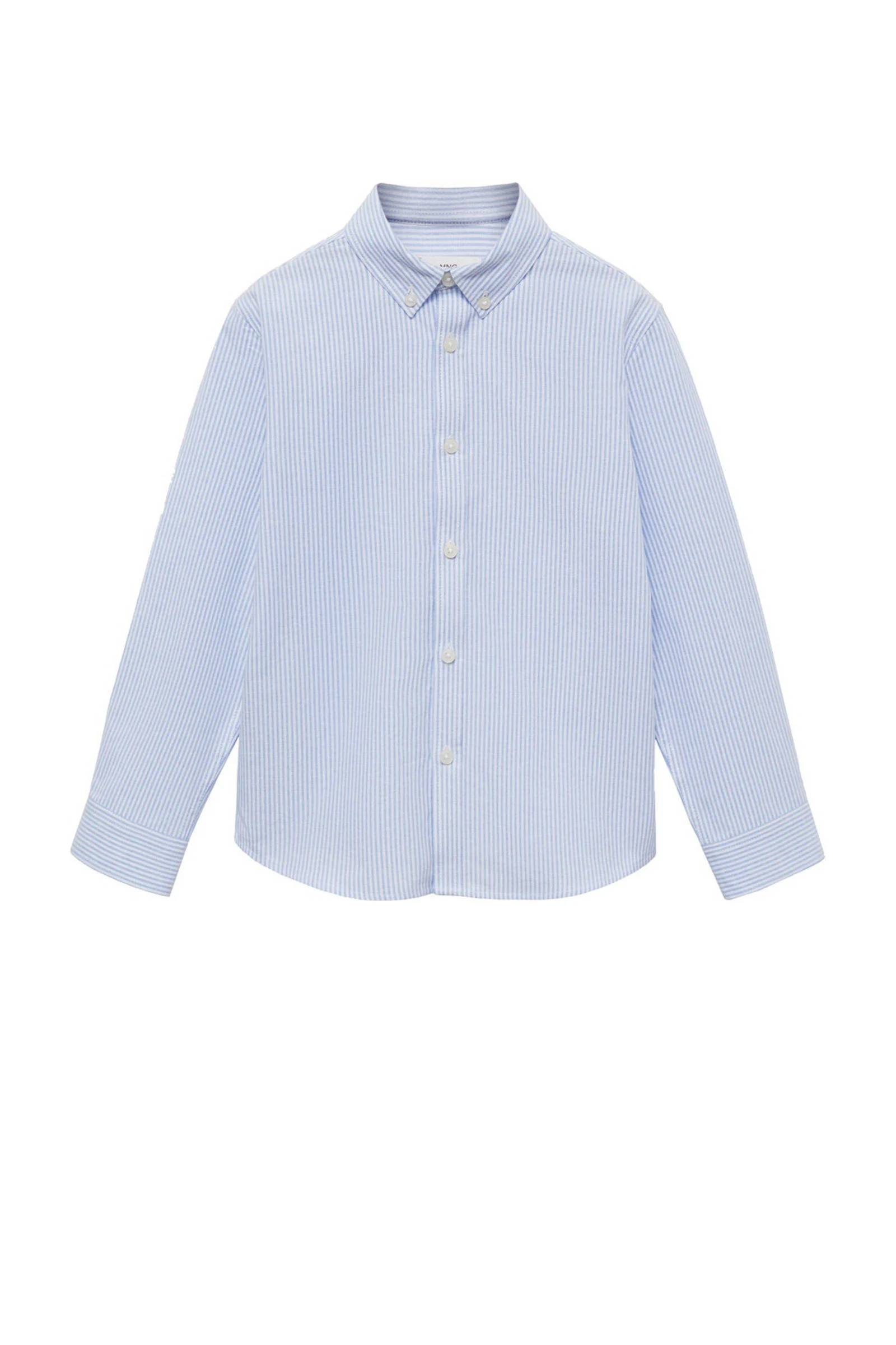 Mango Kids gestreepte blouse lichtblauw/wit