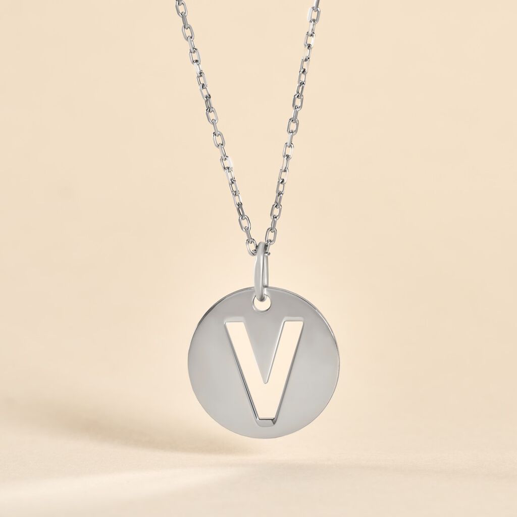 Pendentif Elio V Argent Blanc