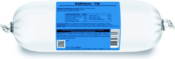 BARFmenu diepvries hondenvoer vis 500 g
