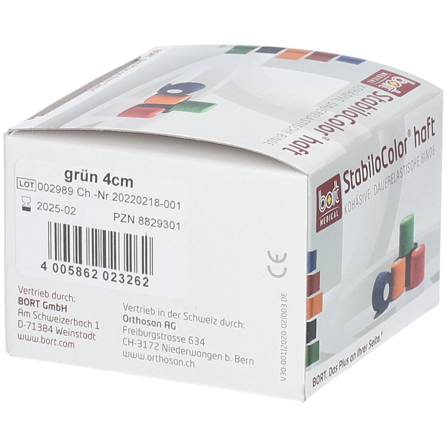 BORT StabiloColor® haft Binde 4 cm grün