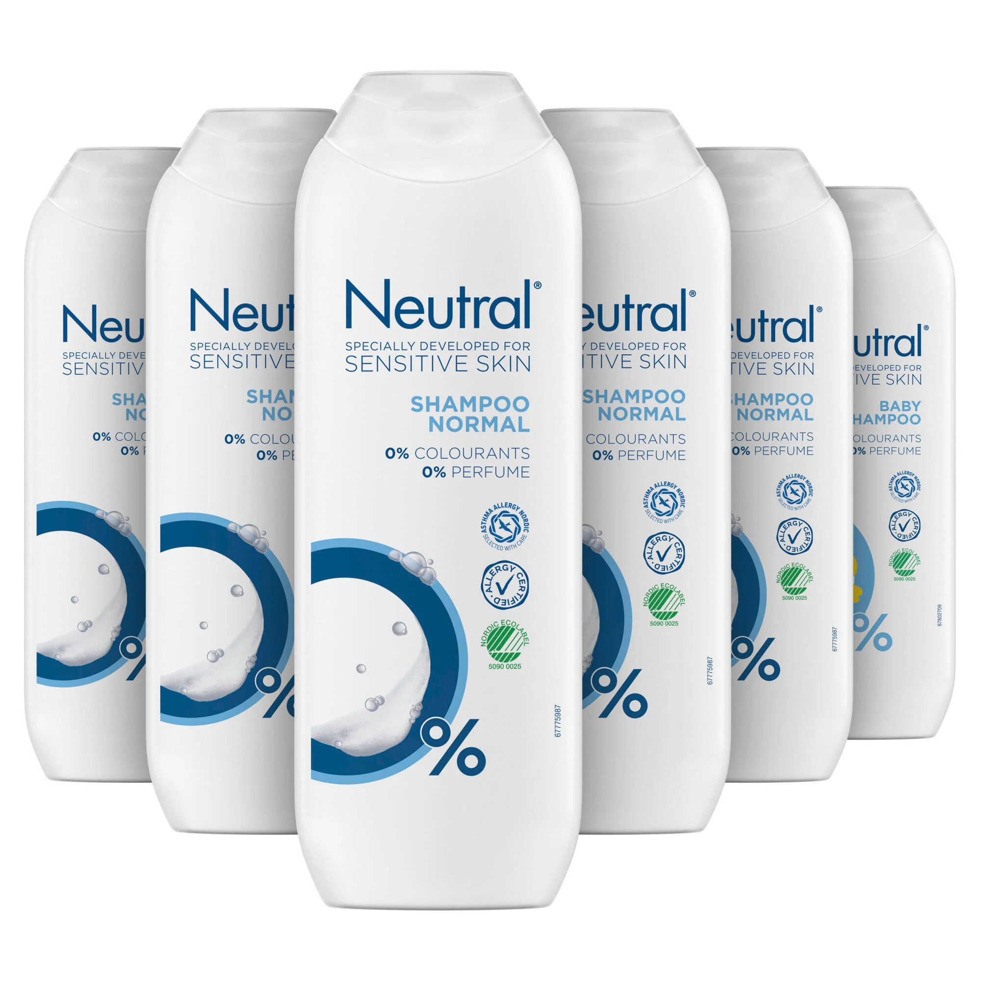 Neutral shampoo Parfumvrij - 6 x 250 ml