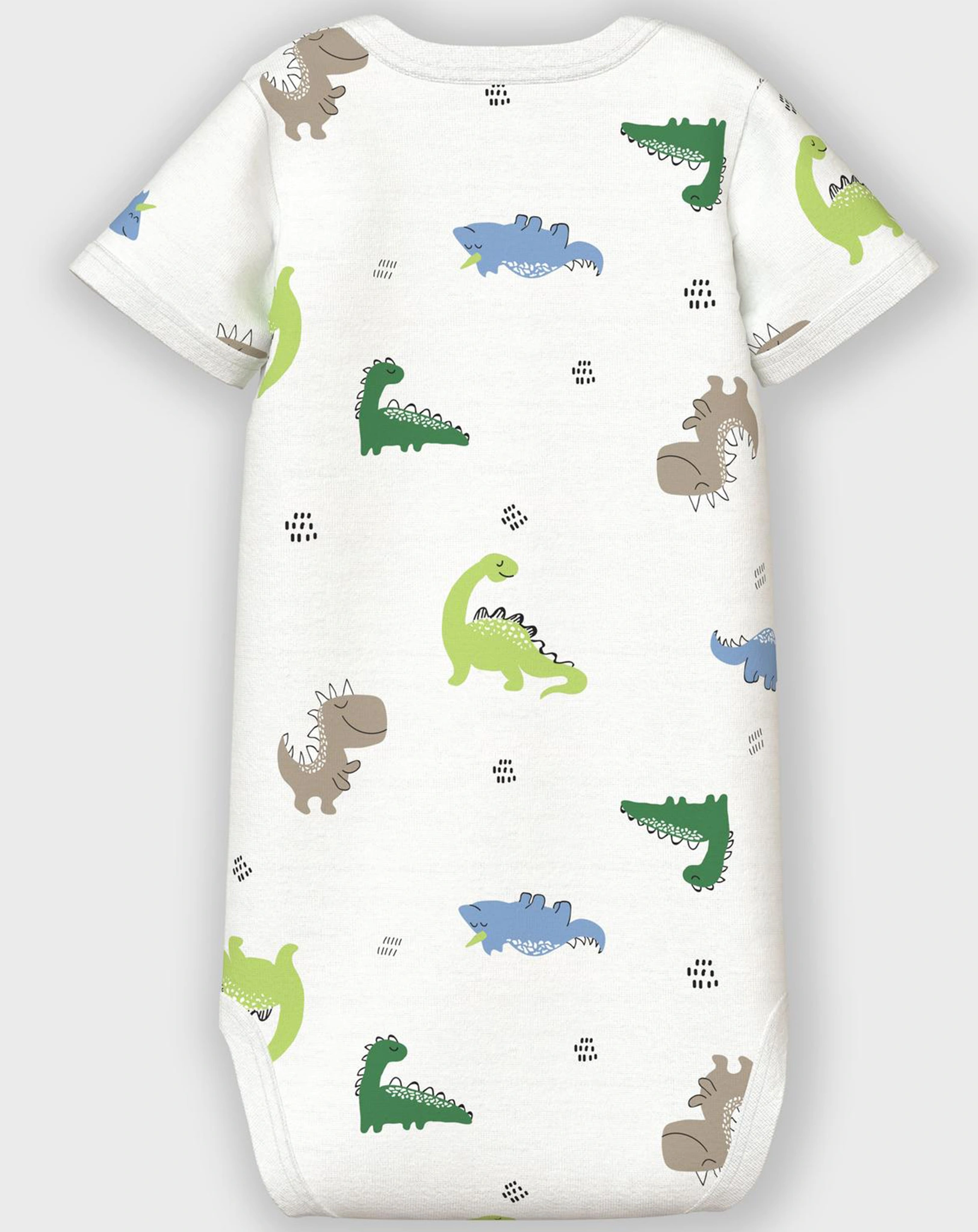 Kurzarm-Body NBMBODY WILD DINOS 2er Pack in weiß/grün