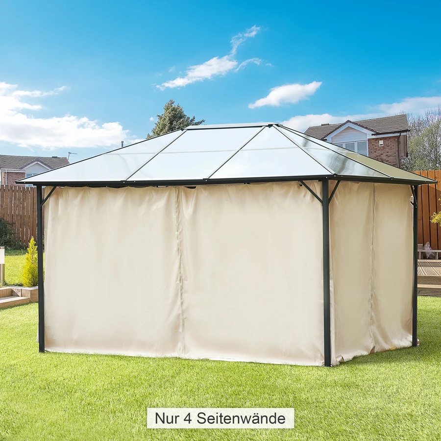 Outsunny Seitenwände mit Klettverschluss beige