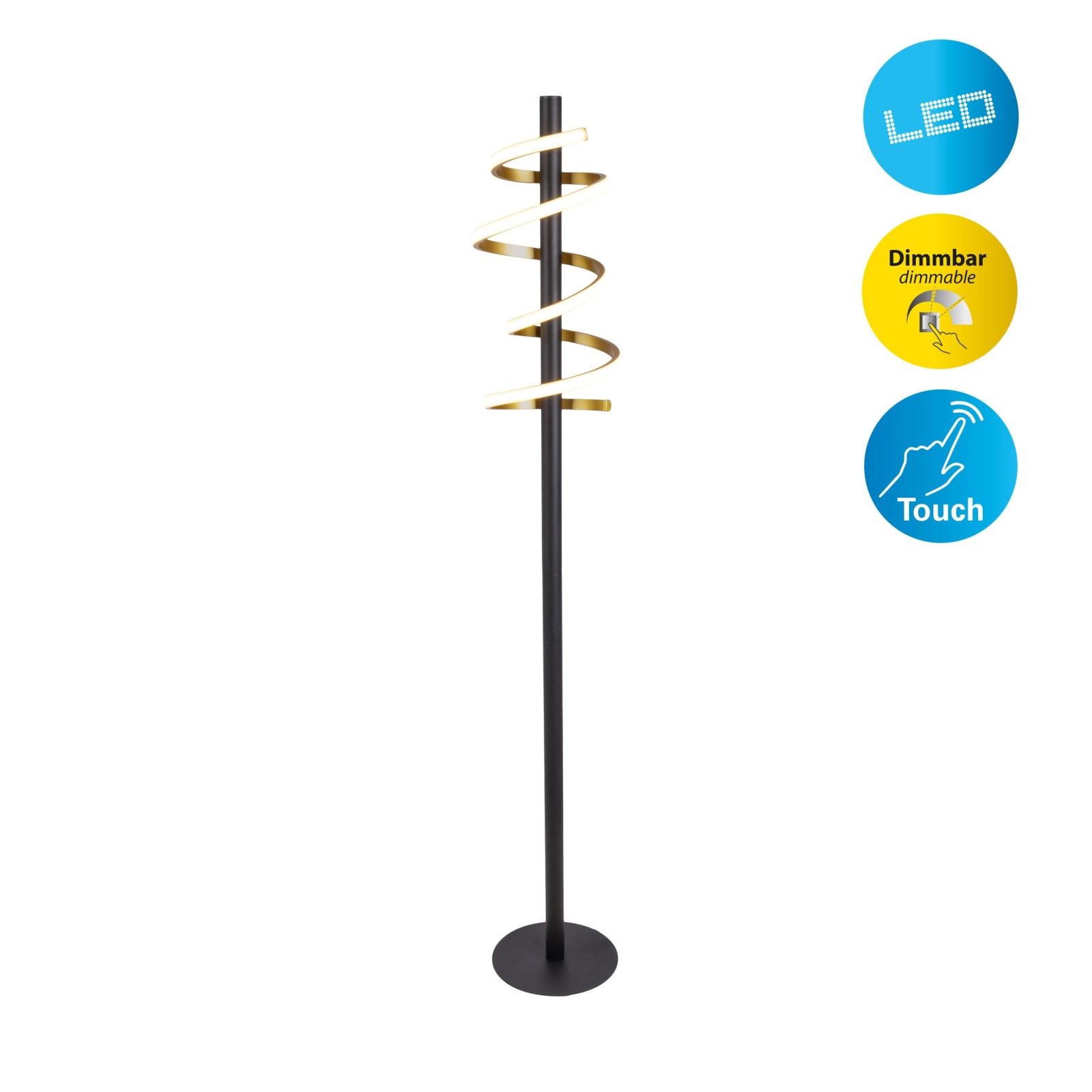 LED-Stehleuchte BELLEZA - gold - 140 cm
