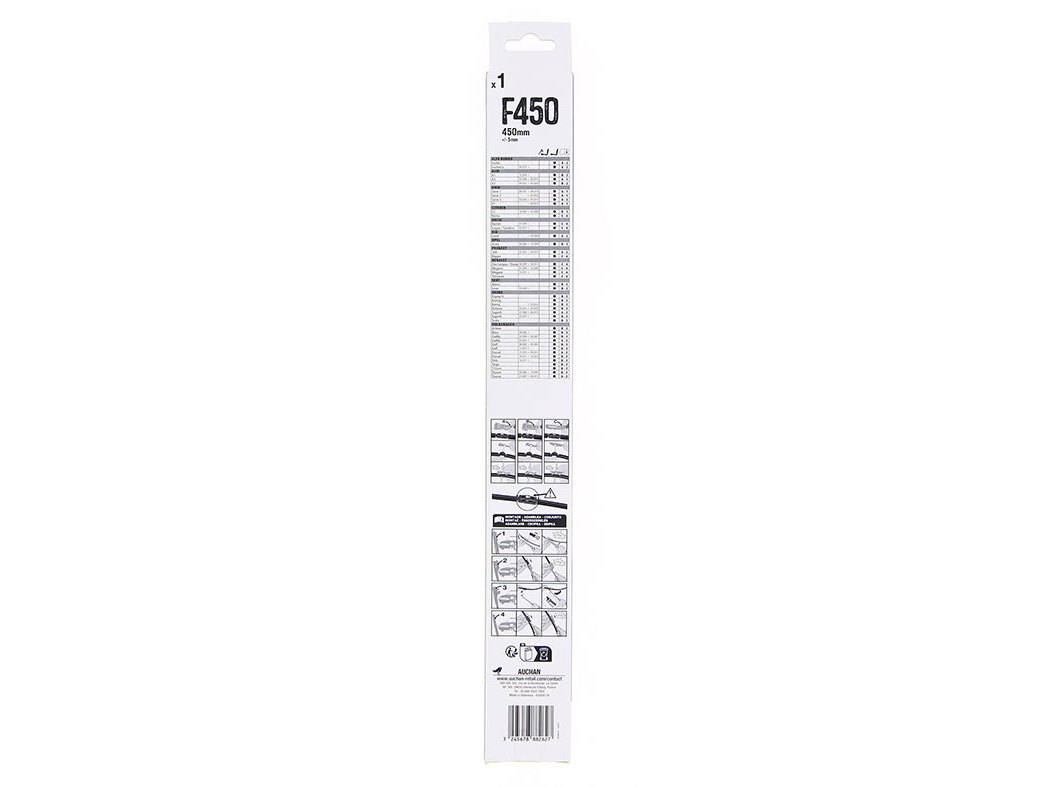 ESCOVA LIMPA PÁRA-BRISAS AUCHAN FLAT BLADE GX45