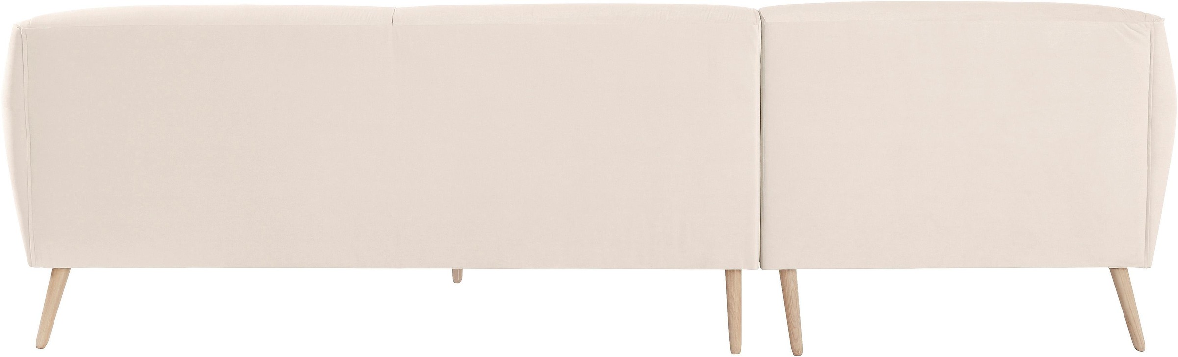 GOODproduct Ecksofa »Bille L-Form« mit Naht im Rückenkissen und Beinen aus Eichenholz
