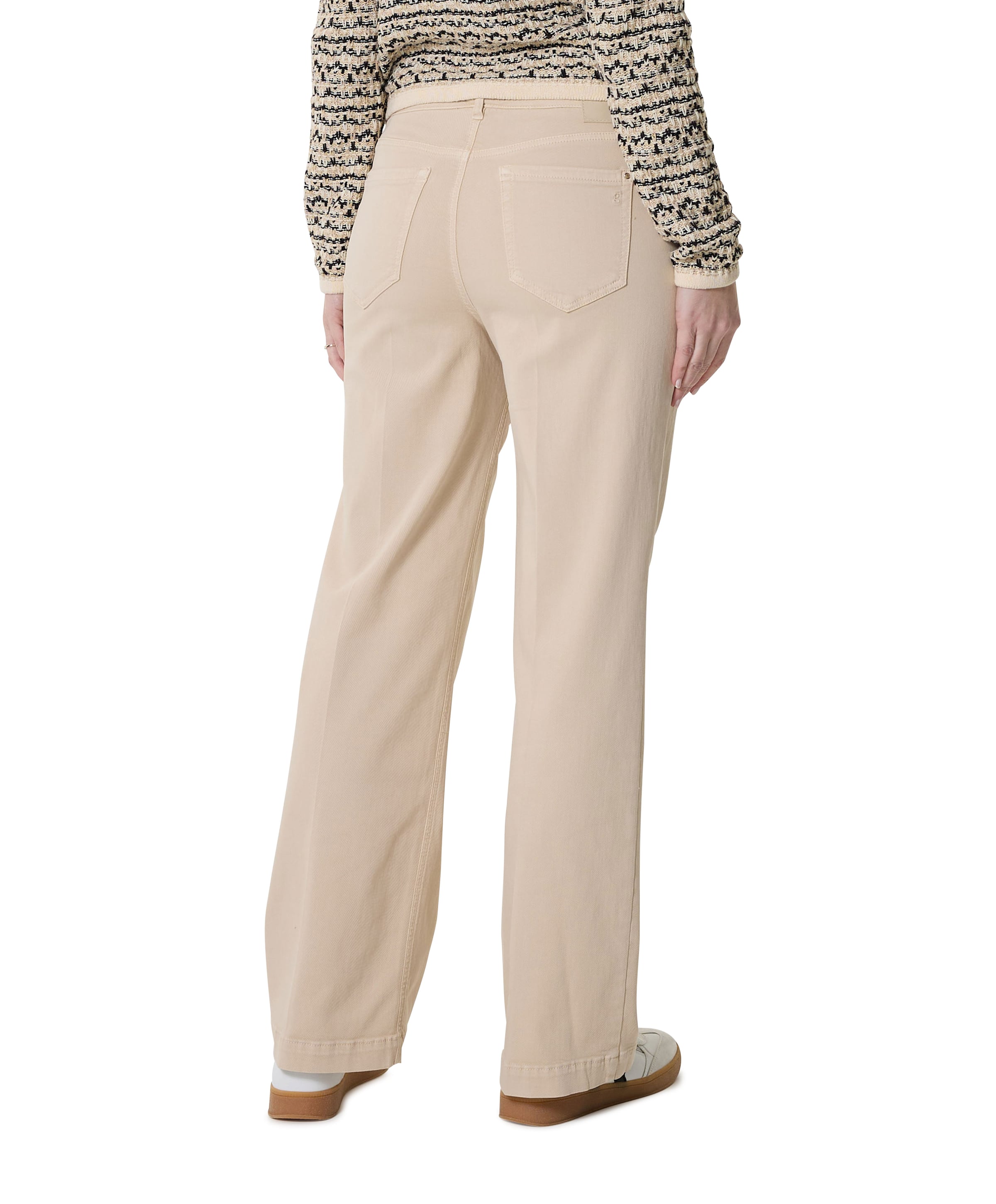 Gardeur Wide leg Feminine broek beige