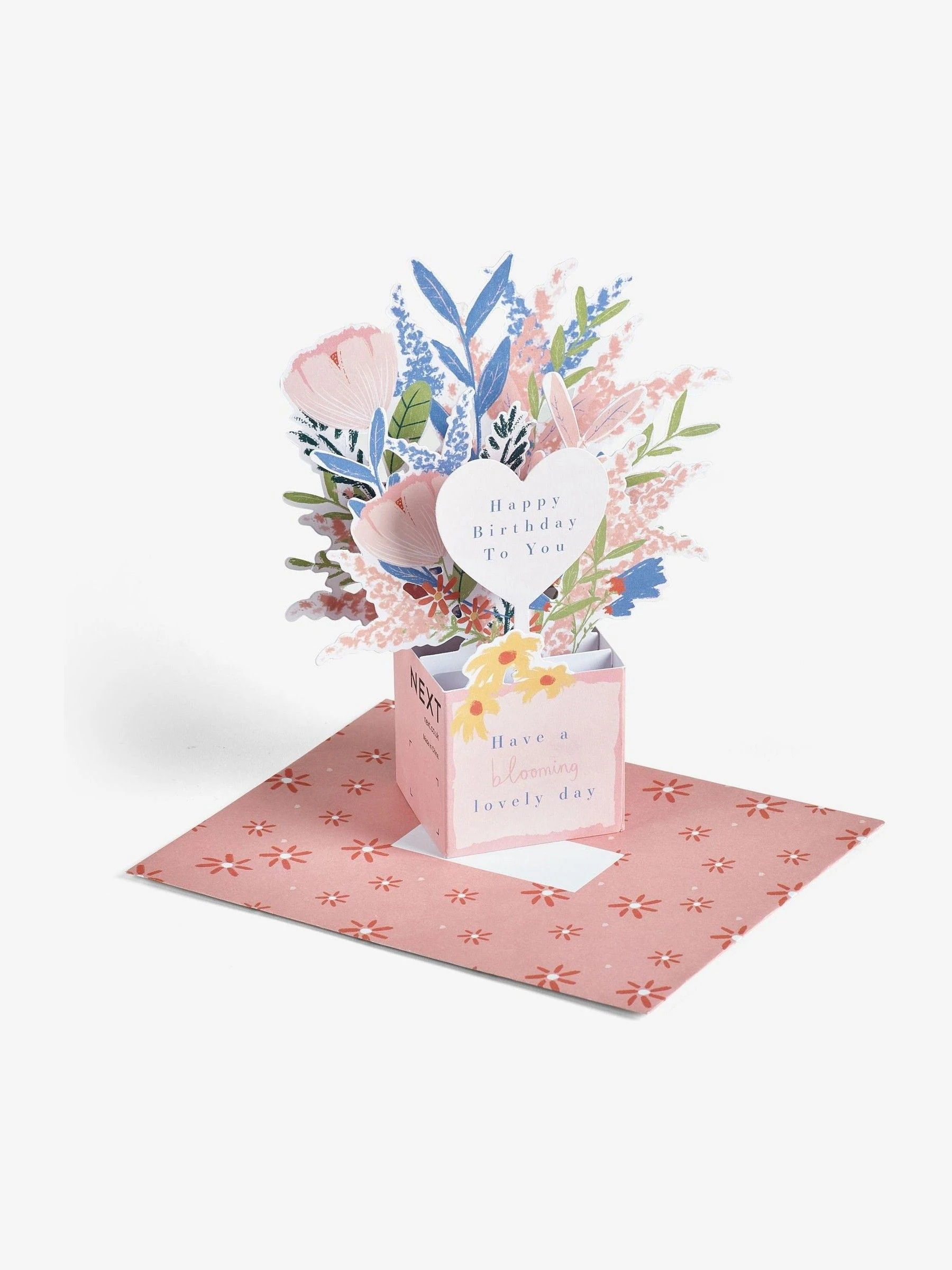 Uitklapbare verjaardagskaart met bloemen