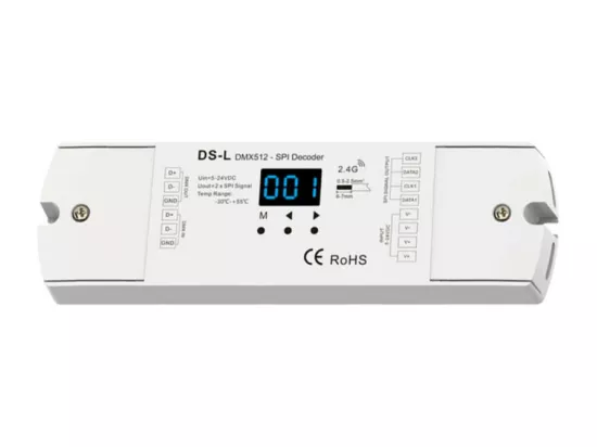 Contrôleur Digital SPI par DMX512 & RDM avec RF 5-24 V DC RGBW