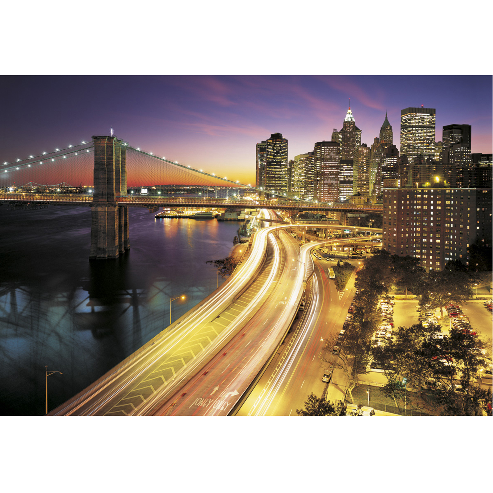 Papier-Fototapete NYC LIGHTS - bunt - 368x254 cm