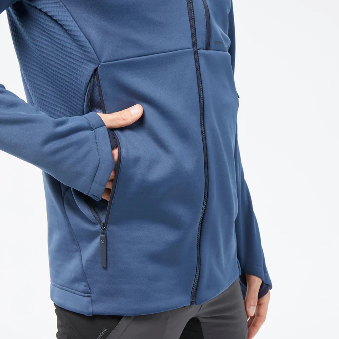 Decathlon Quechua - Jaqueta de lã para caminhadas com capuz Quechua MH520 para homem