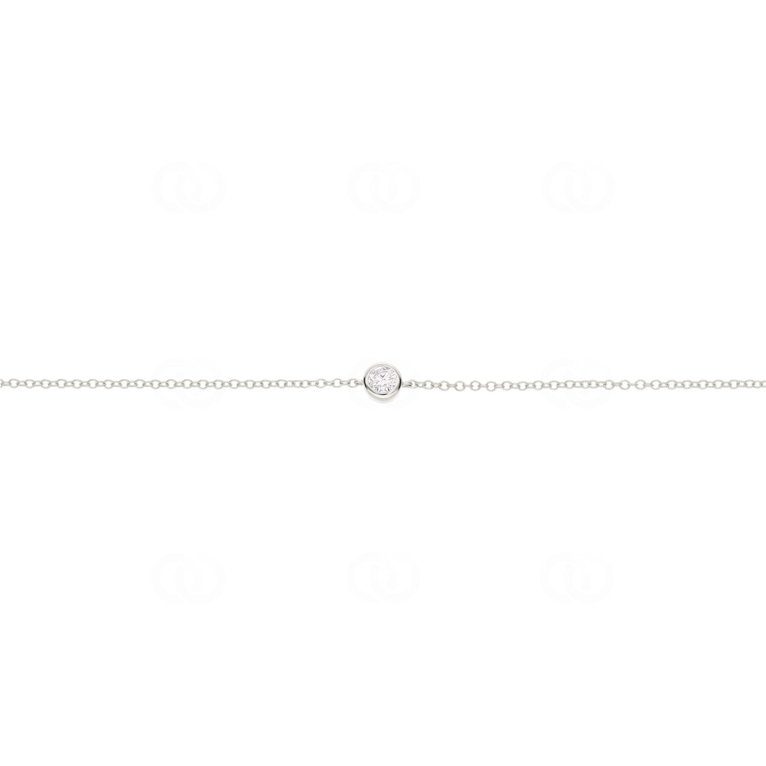 Armband 750/18 K Weissgold mit Diamant 0.10 ct H/si