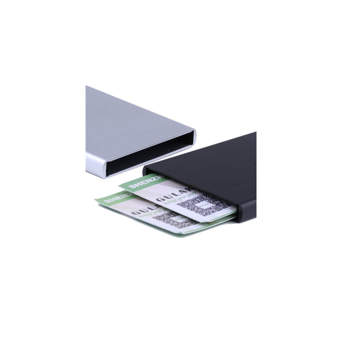 Kortholder kredittkortdeksel RFID-beskttet Aluminium Popup - Svart