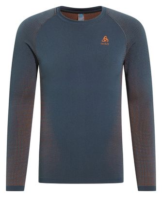 T-SHirt Technique Odlo Performance Warm Bleu