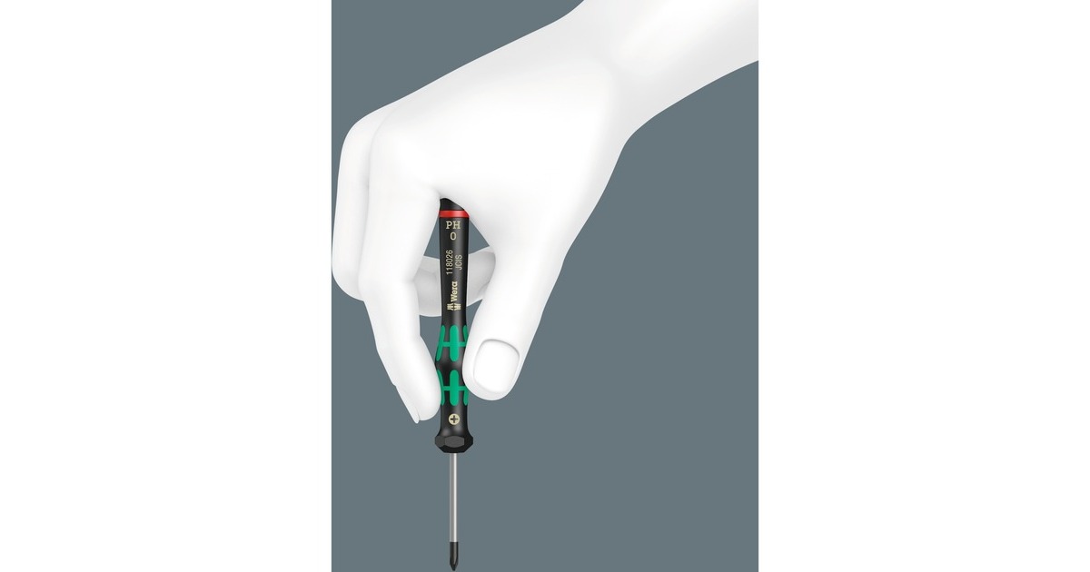 Wera2067/6 Elektronica TORX BO schroevendraaierset + Rek  (Zwart/groen, 6-delig)