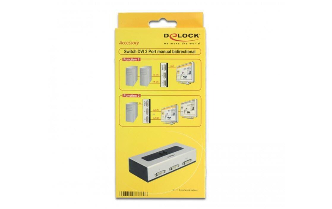 Switchbox DVI 2 Port DVI-I (24+5)Bidirektionaler Umschalter