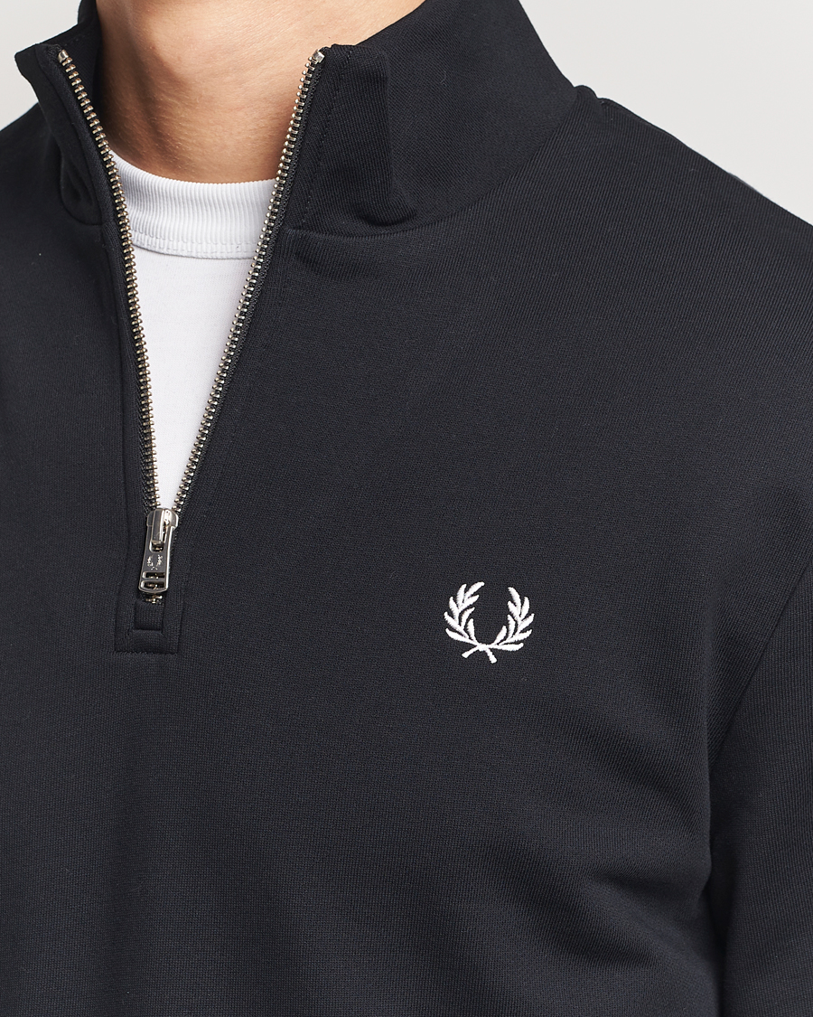 Fred Perry Half Zip Sweatshirt Black