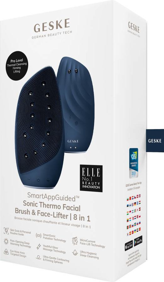 GESKE Sonic Thermo Facial Brush & Face-Lifter 8 in 1 Midnight