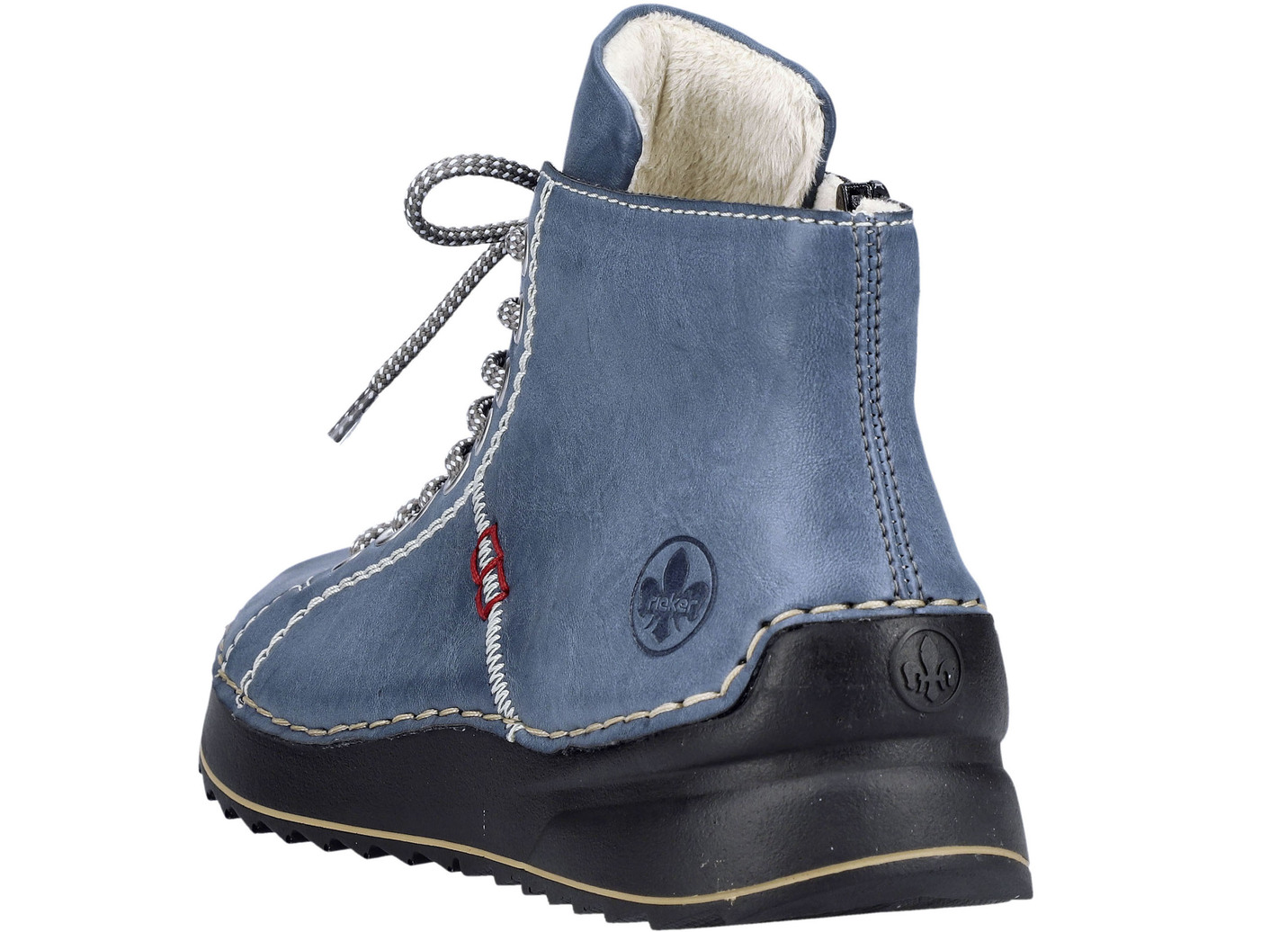 Rieker Schnür-Bootie mit Knitter-Optik