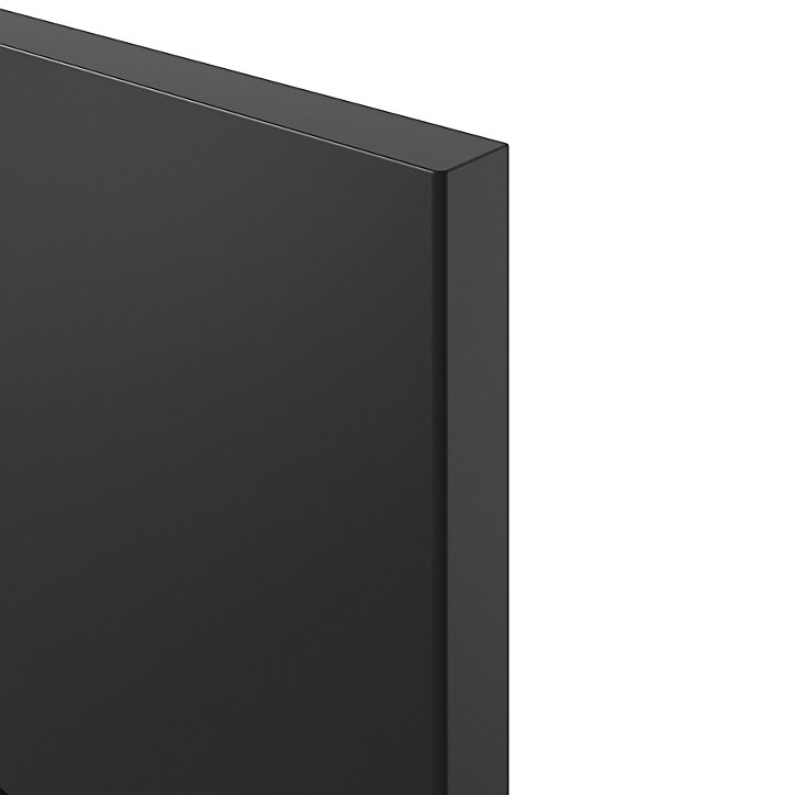 Façade de cuisine 1 tiroir et 2 casseroliers Stevia noir mat l. 80 cm x H. 72 cm GoodHome