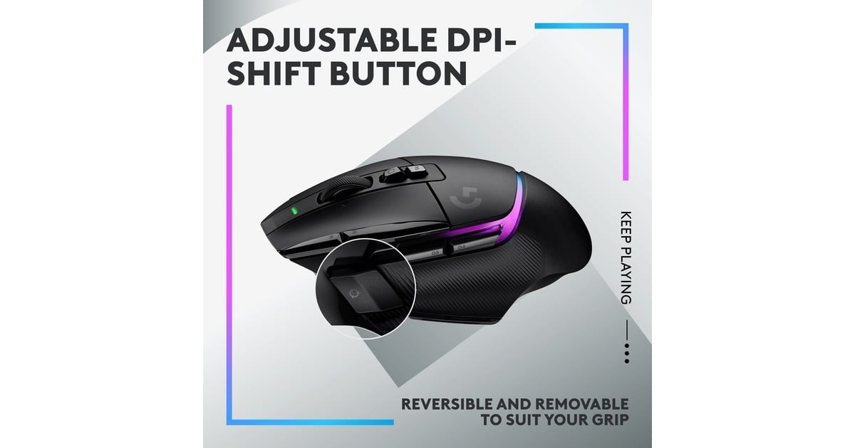 LogitechG502 X PLUS LIGHTSPEED gaming muis  (Zwart, 100 - 25.600 dpi, RGB leds)