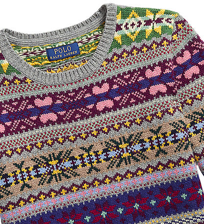 Polo Ralph Lauren Bluse - Uld - Multifarvet m. M?nster