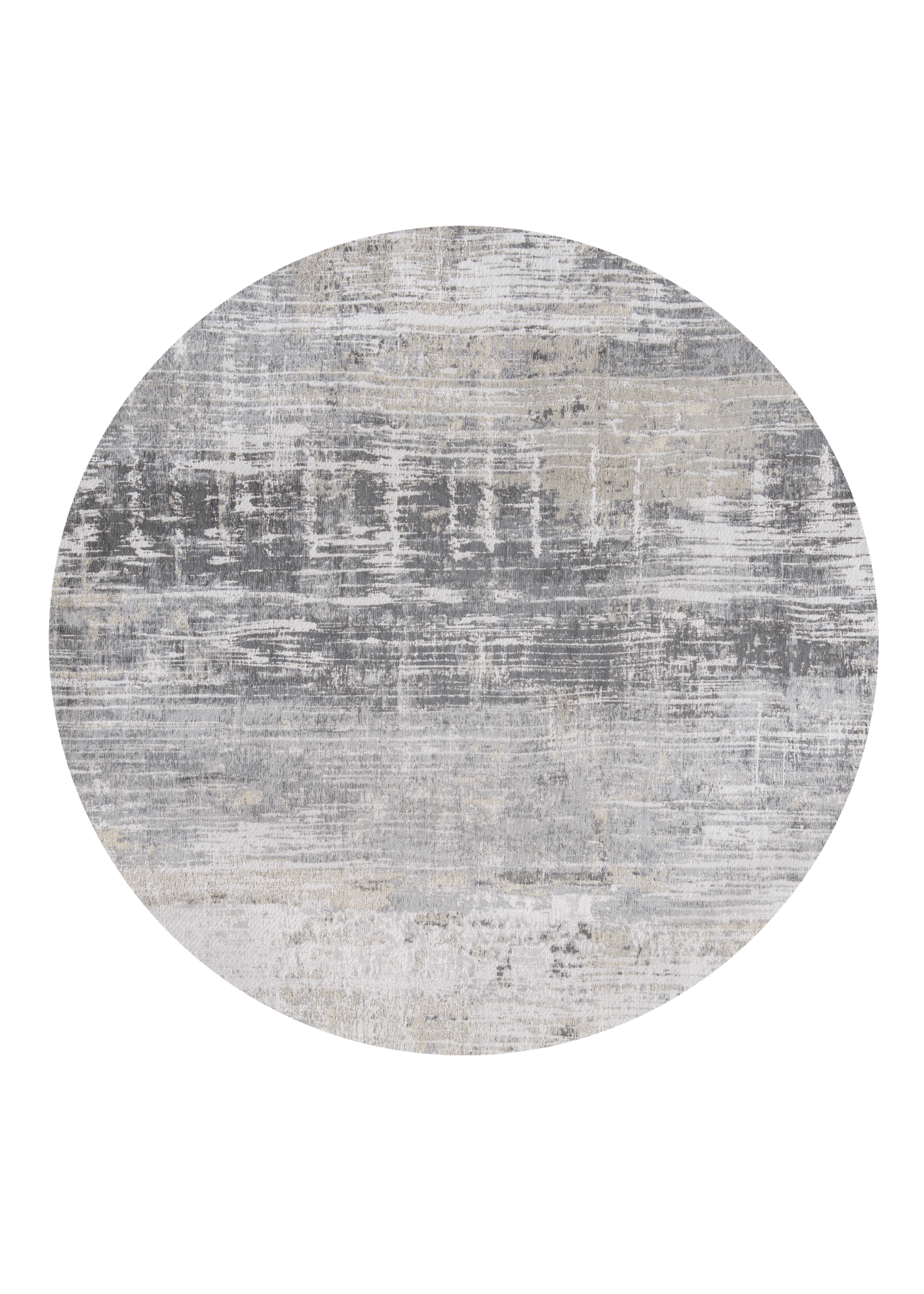 Ecorugs vloerkleed Streaks grijs ∅ 240 cm