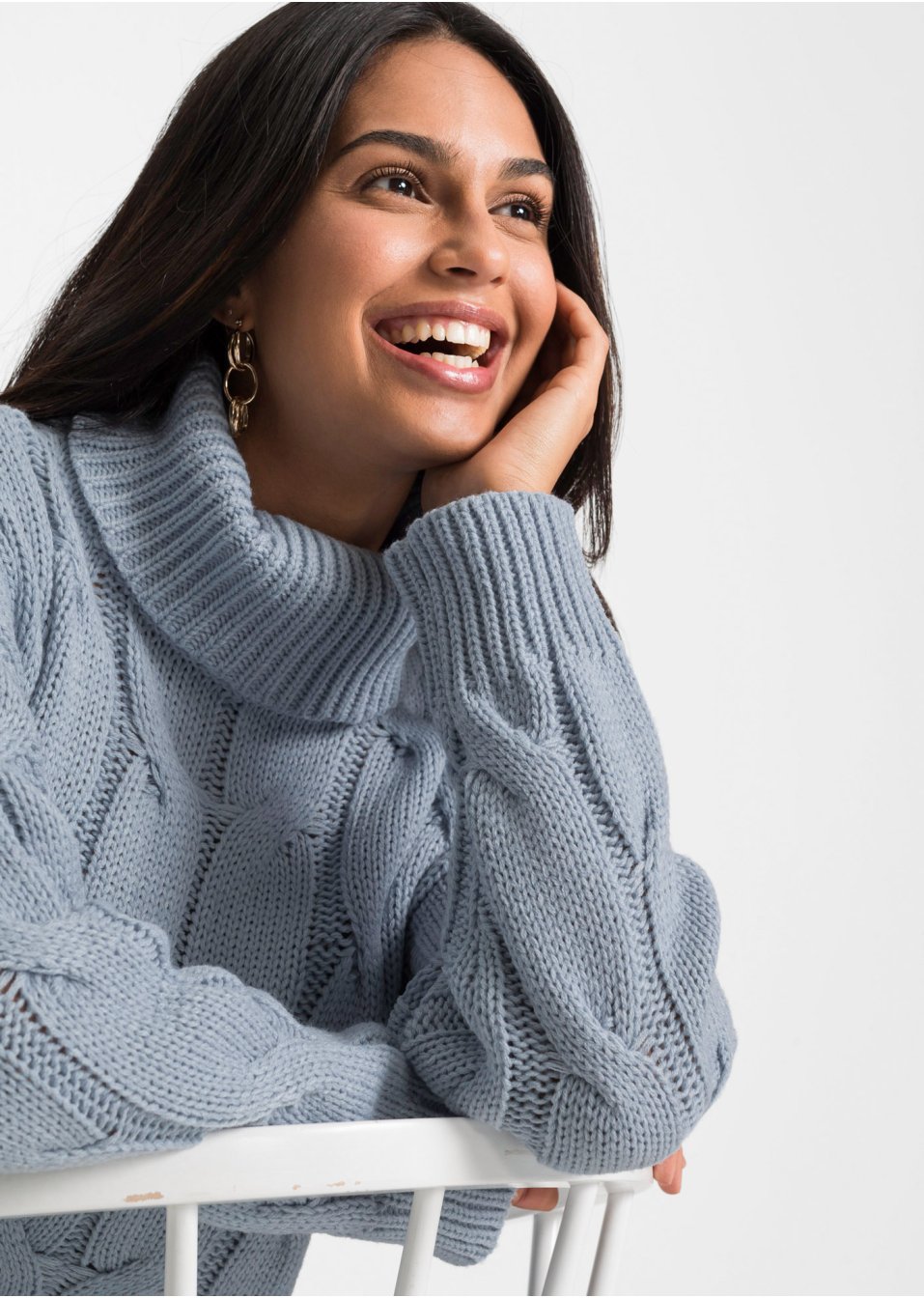 Pull à motif torsadé