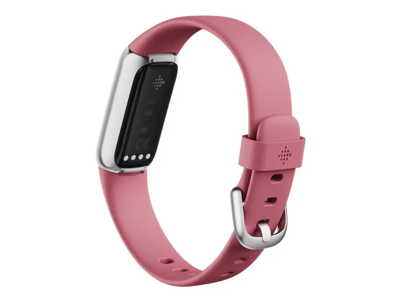 Fitbit Luxe - Platin - aktivitetssporer med bånd - silikone - orkide - båndstørrelse: S/L - Bluetooth