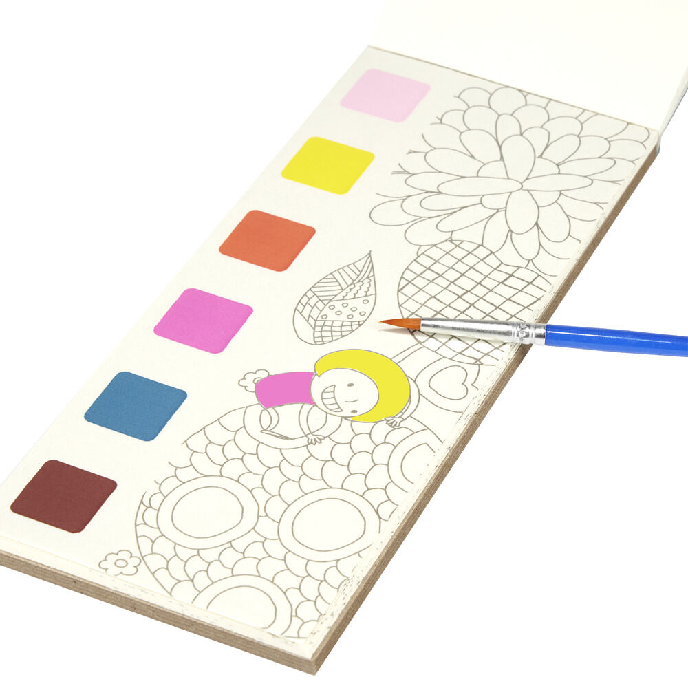 Carnet de coloriage avec pinceau 20 pièces