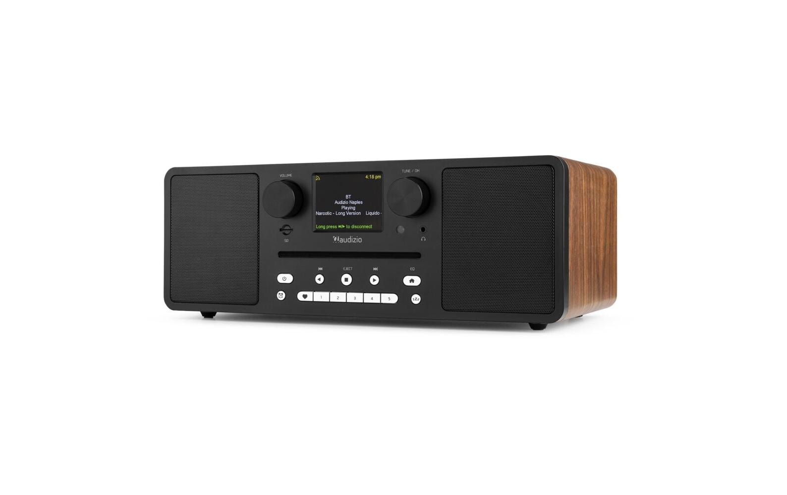 Internet Radio Naples Braun<br>Digitales Musiksystem mit CD, Bluetooth, DAB+- und Internetradio