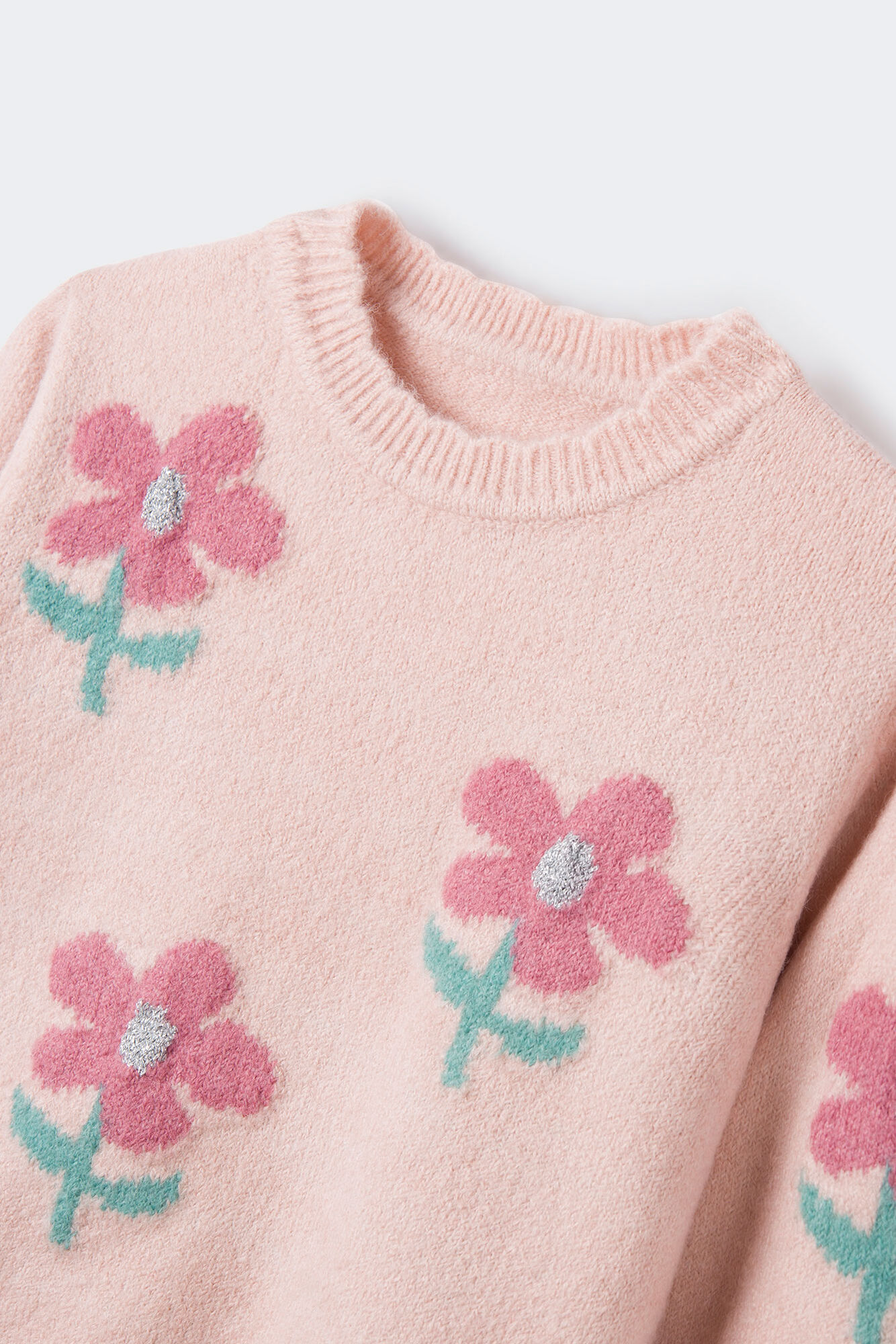 Suéter floral para meninas