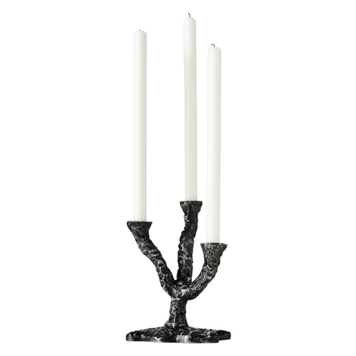 Ava lysestake, antique dark grey