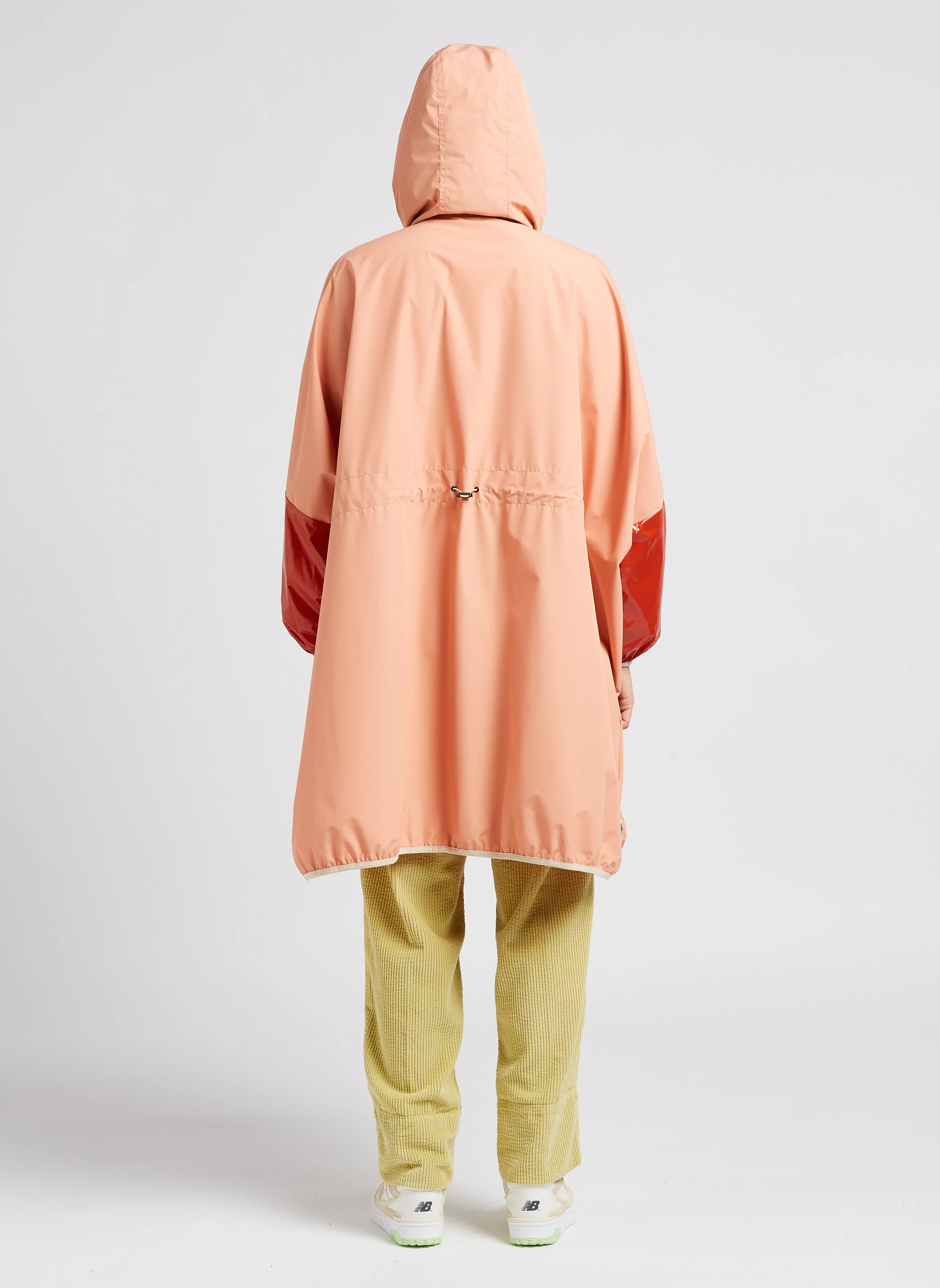 Coupe-vent ample à capuche| Rose
